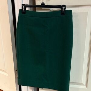 JCREW Green wool Pencil Skirt